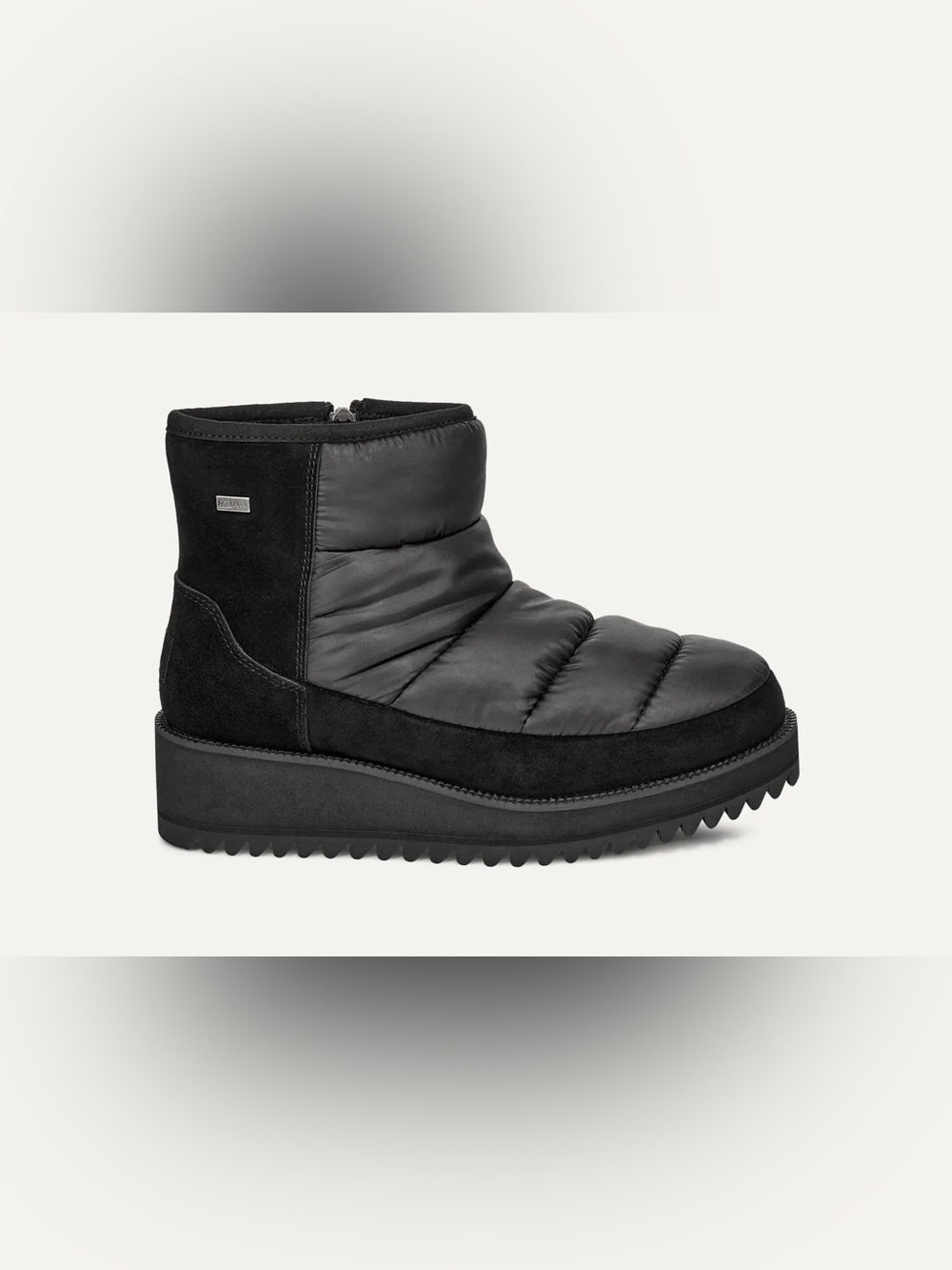 UGG Ridge Mini Black Waterproof Quilted Puffer Winter Snow Boots 7.5